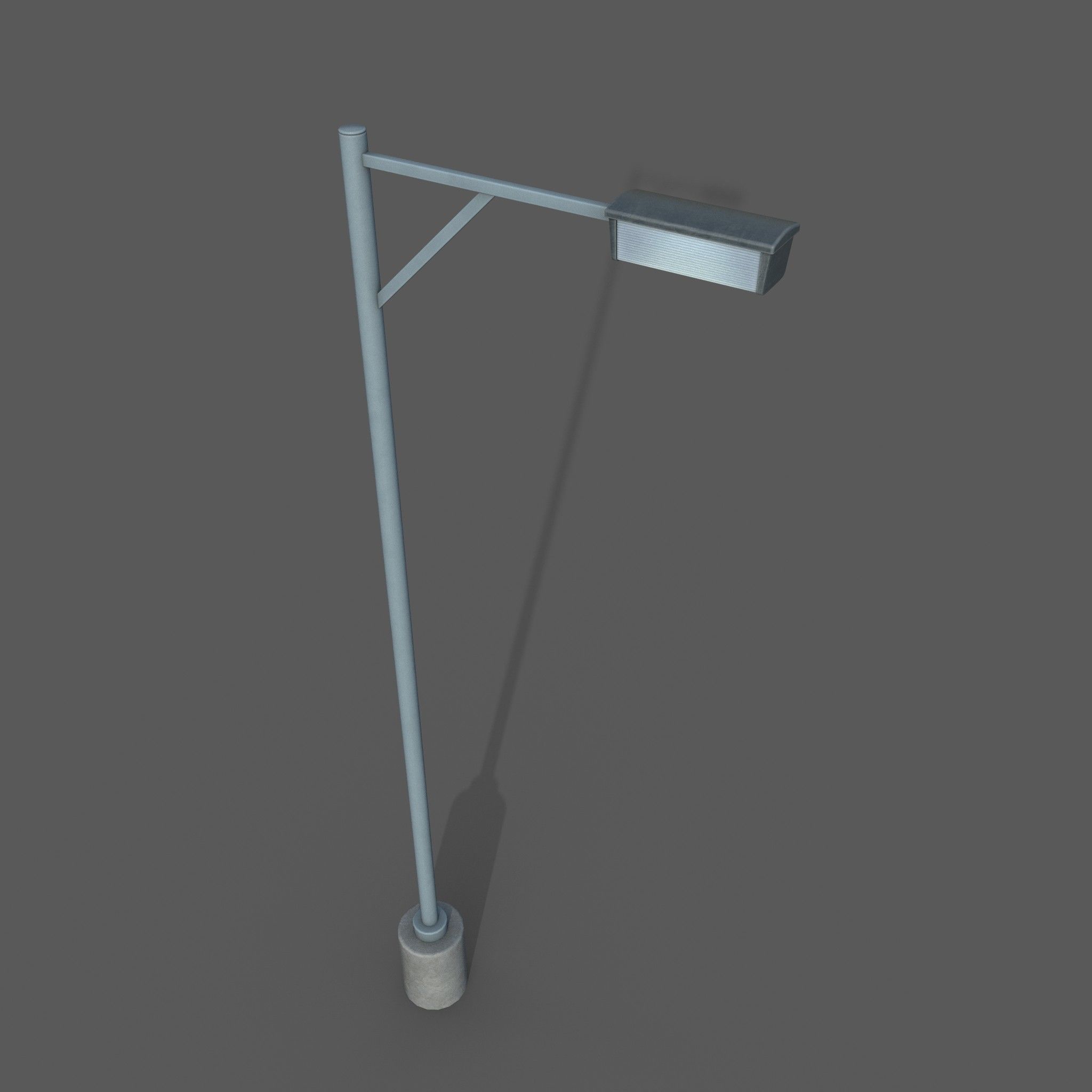 Retro Light Pole Game Ready Low-poly 3D model_1
