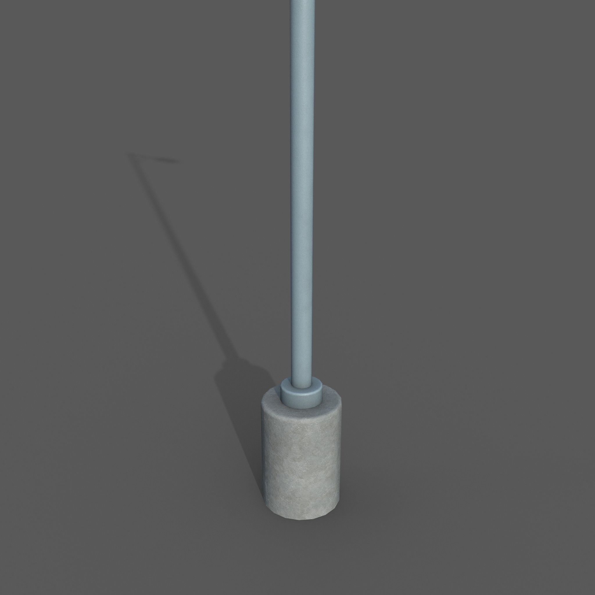 Retro Light Pole Game Ready Low-poly 3D model_4