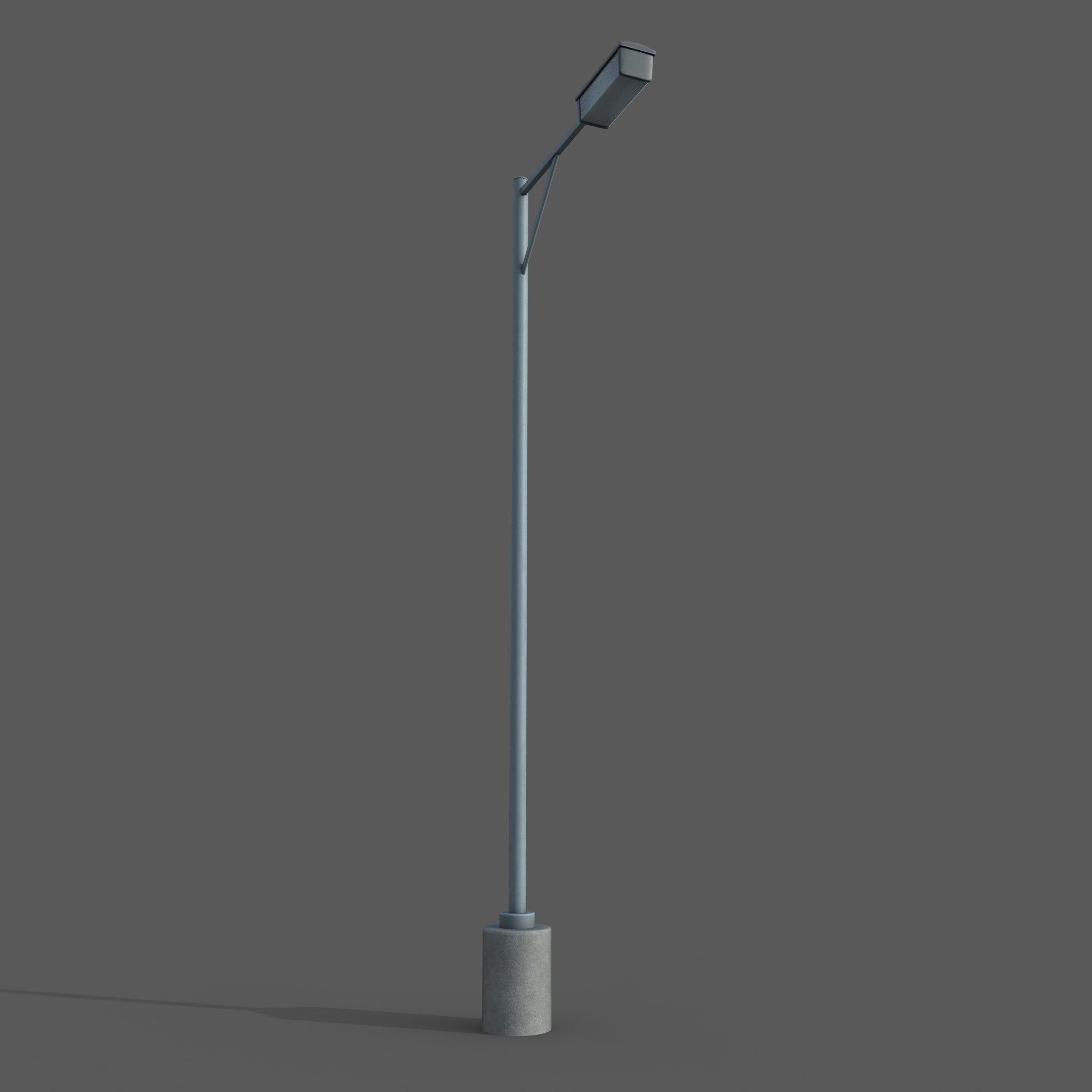 Retro Light Pole Game Ready Low-poly 3D model_3