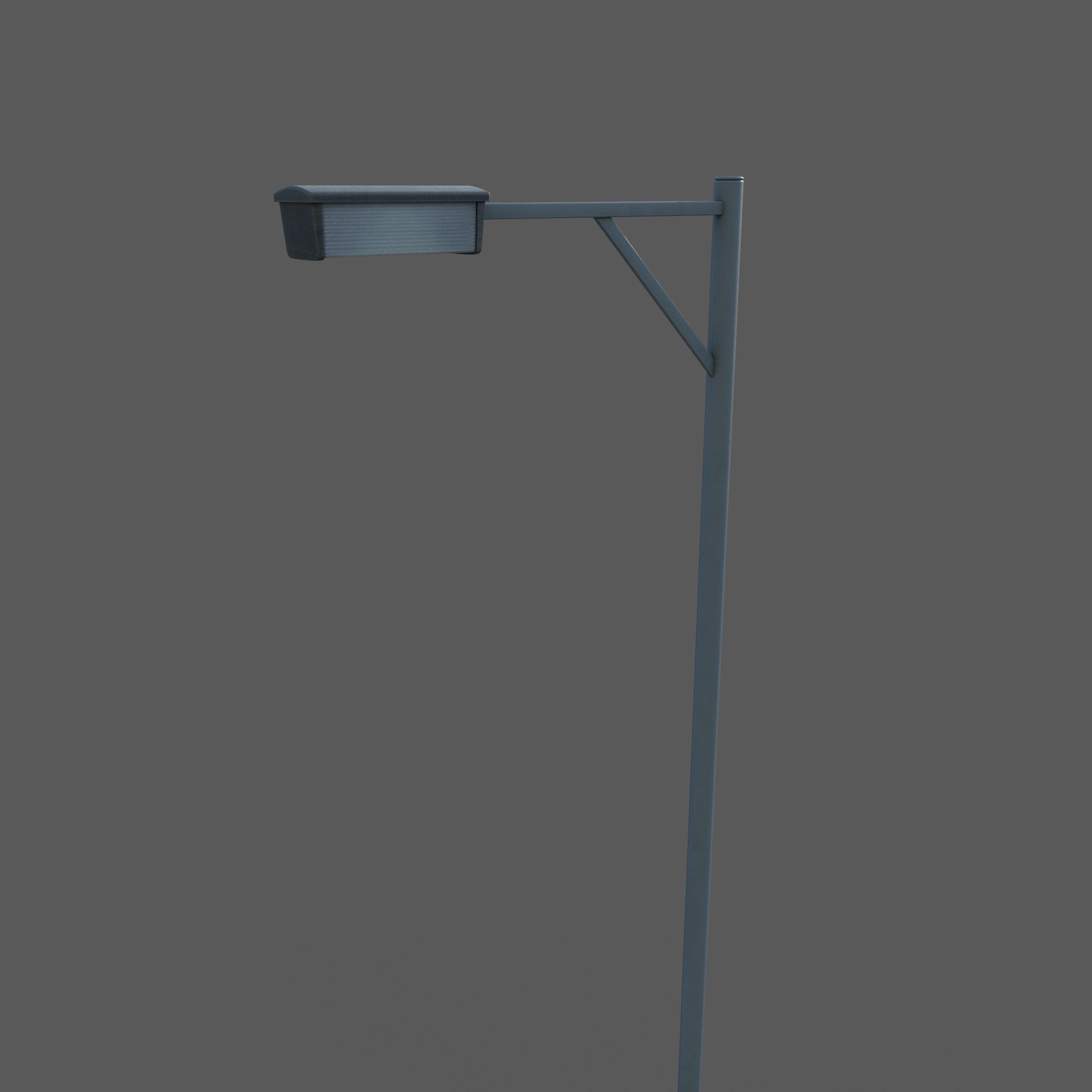 Retro Light Pole Game Ready Low-poly 3D model_2