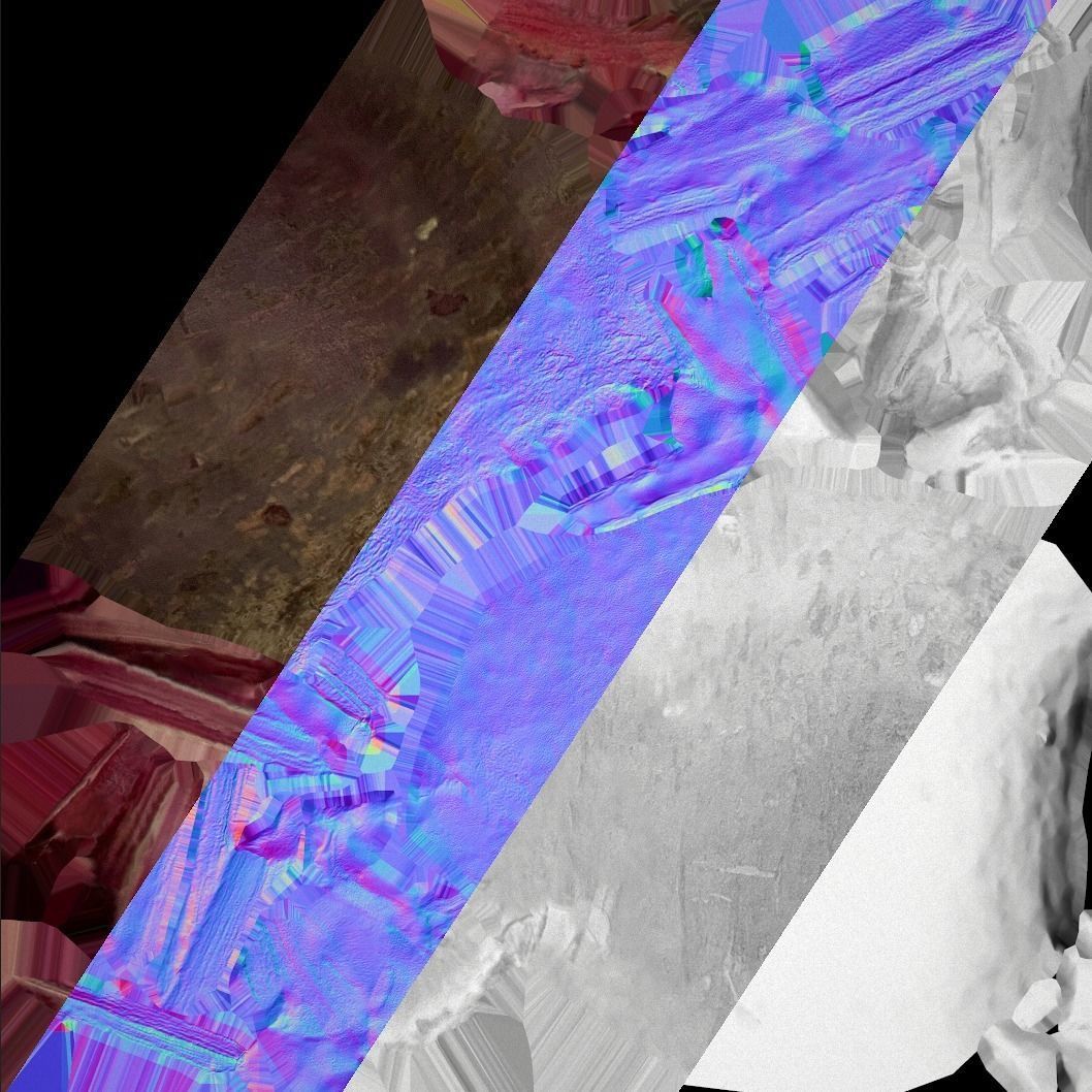 Medieval Market Vegetable Stalls Tent Pack Low-poly 3D model_39