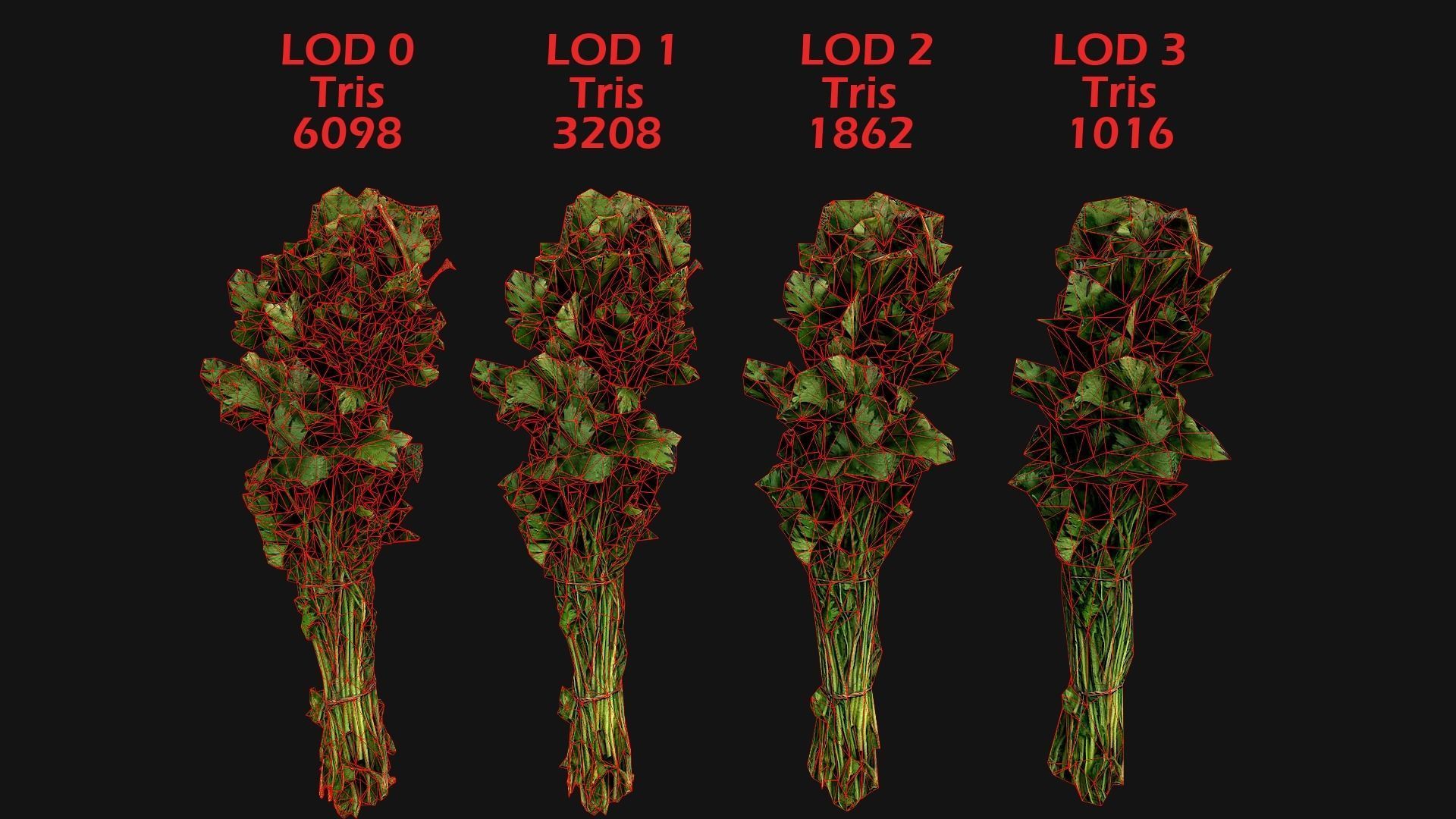 Medieval Market Vegetable Stalls Tent Pack Low-poly 3D model_18