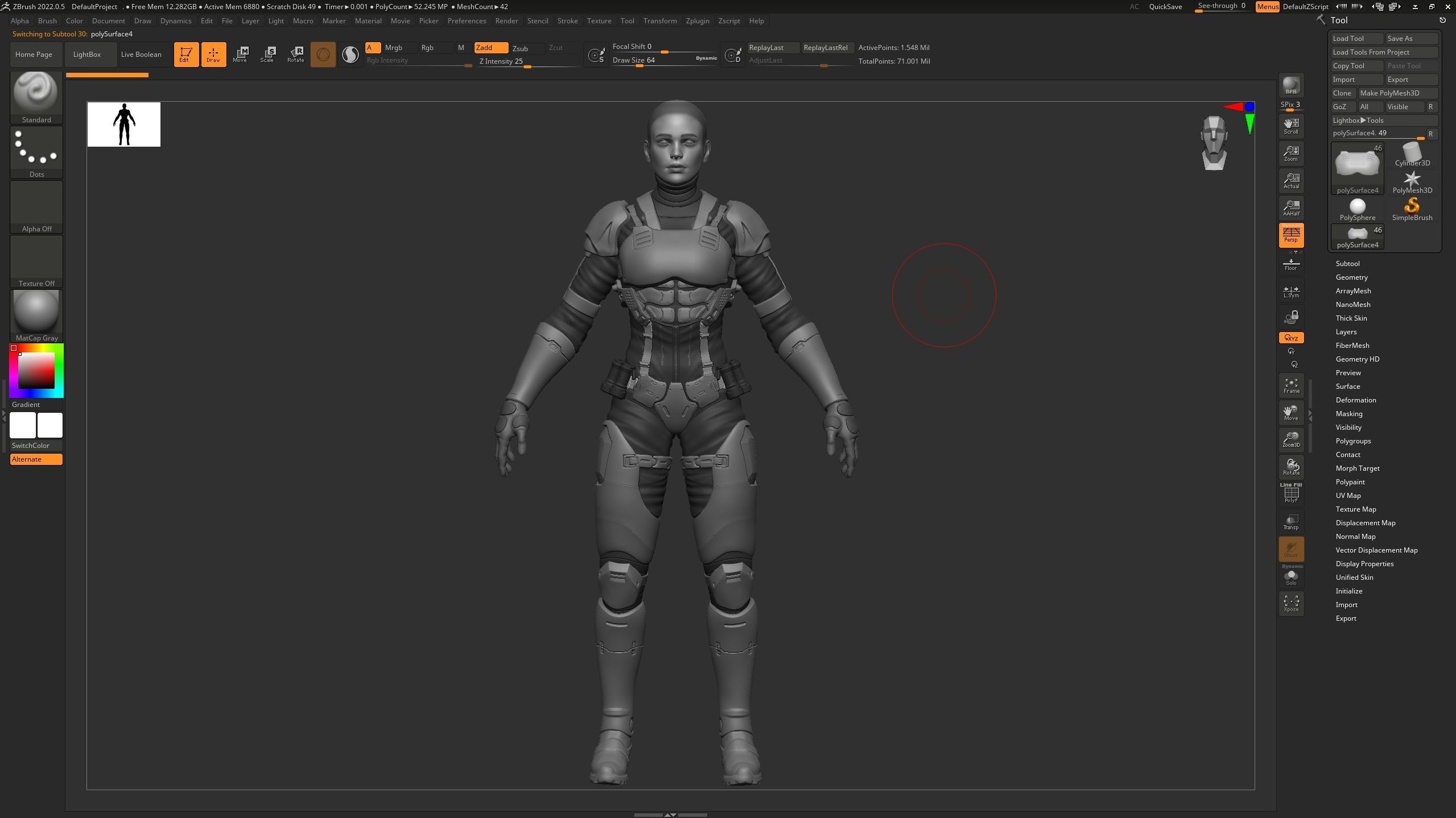 Sci fi girl2 Low-poly 3D model_17