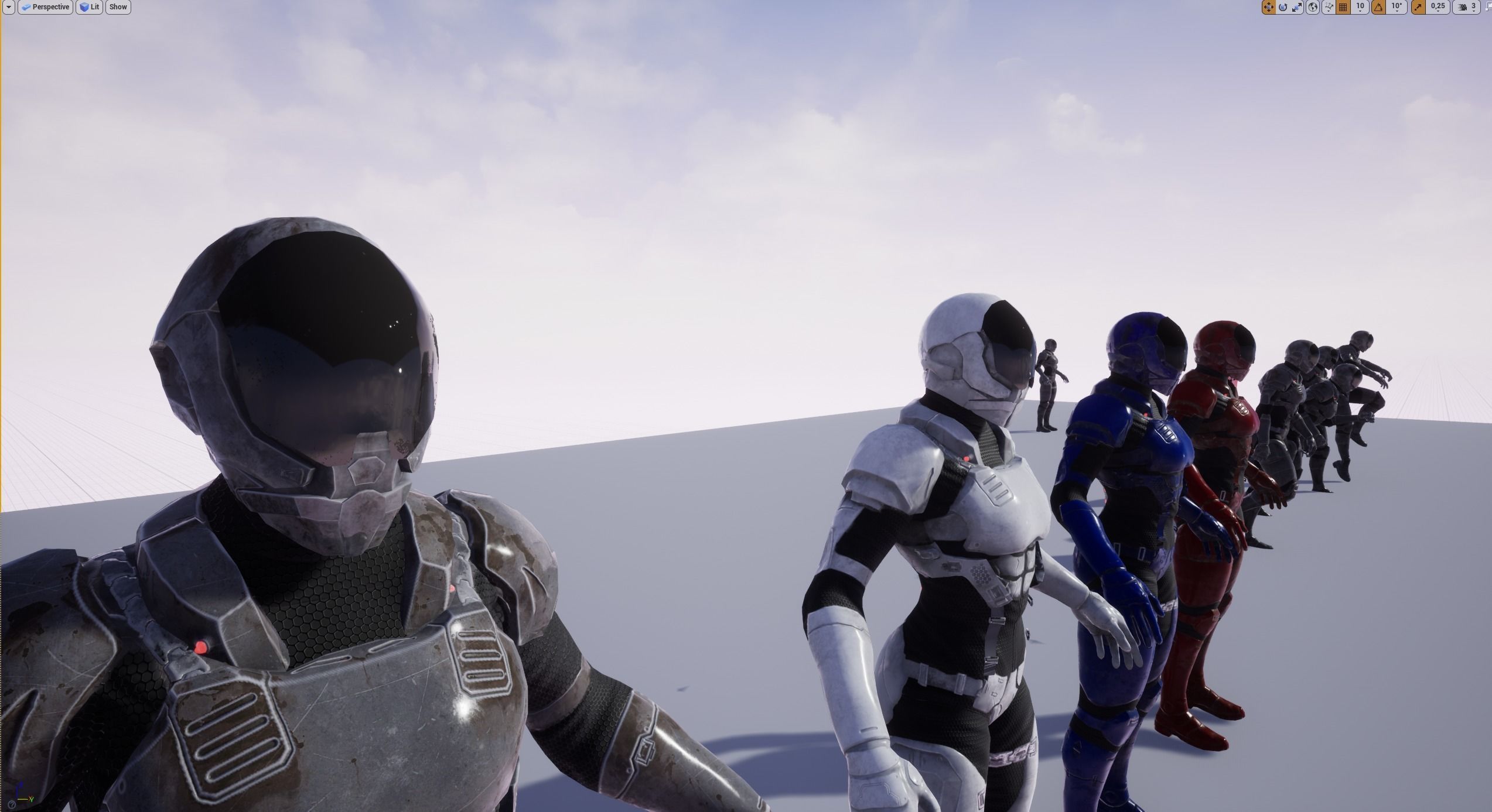 Sci fi girl2 Low-poly 3D model_21