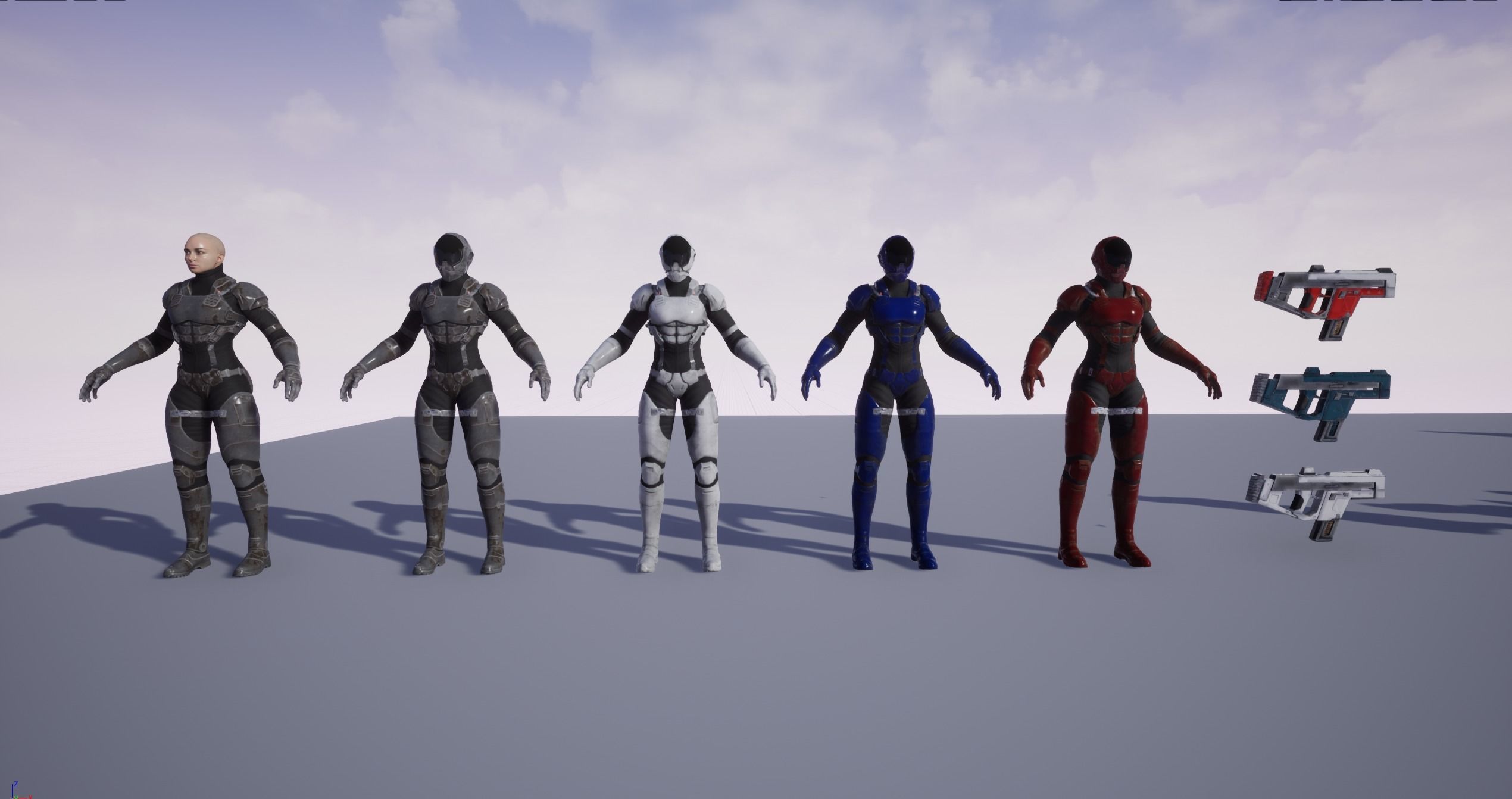 Sci fi girl2 Low-poly 3D model_19