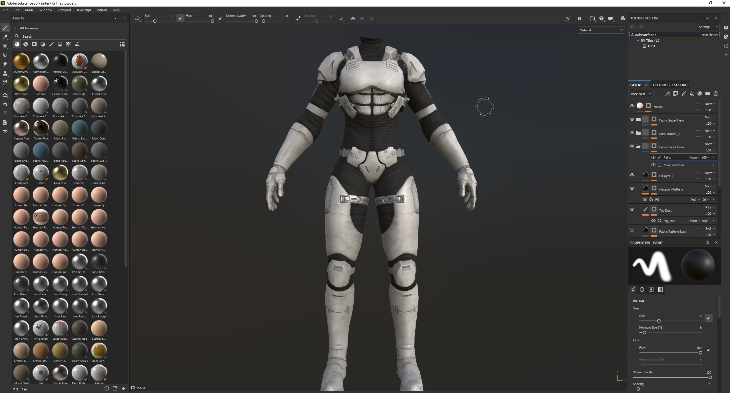Sci fi girl2 Low-poly 3D model_16
