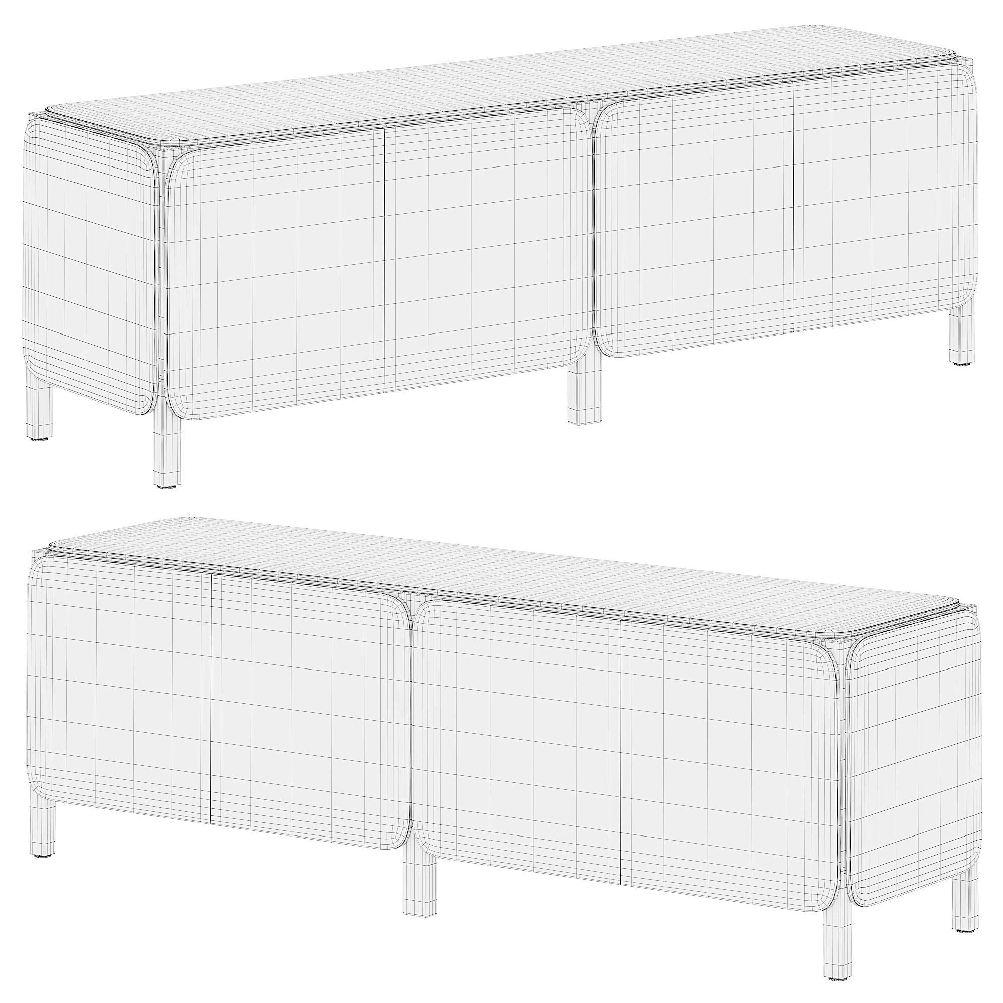 Frame K Sideboard by bonaldo 3D model_5