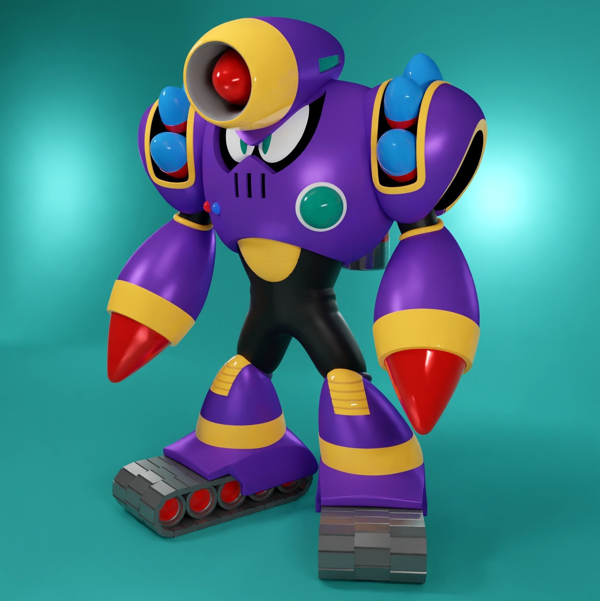 Napalm Man Rockman Megaman Famicom nes 3D model 3D model_4