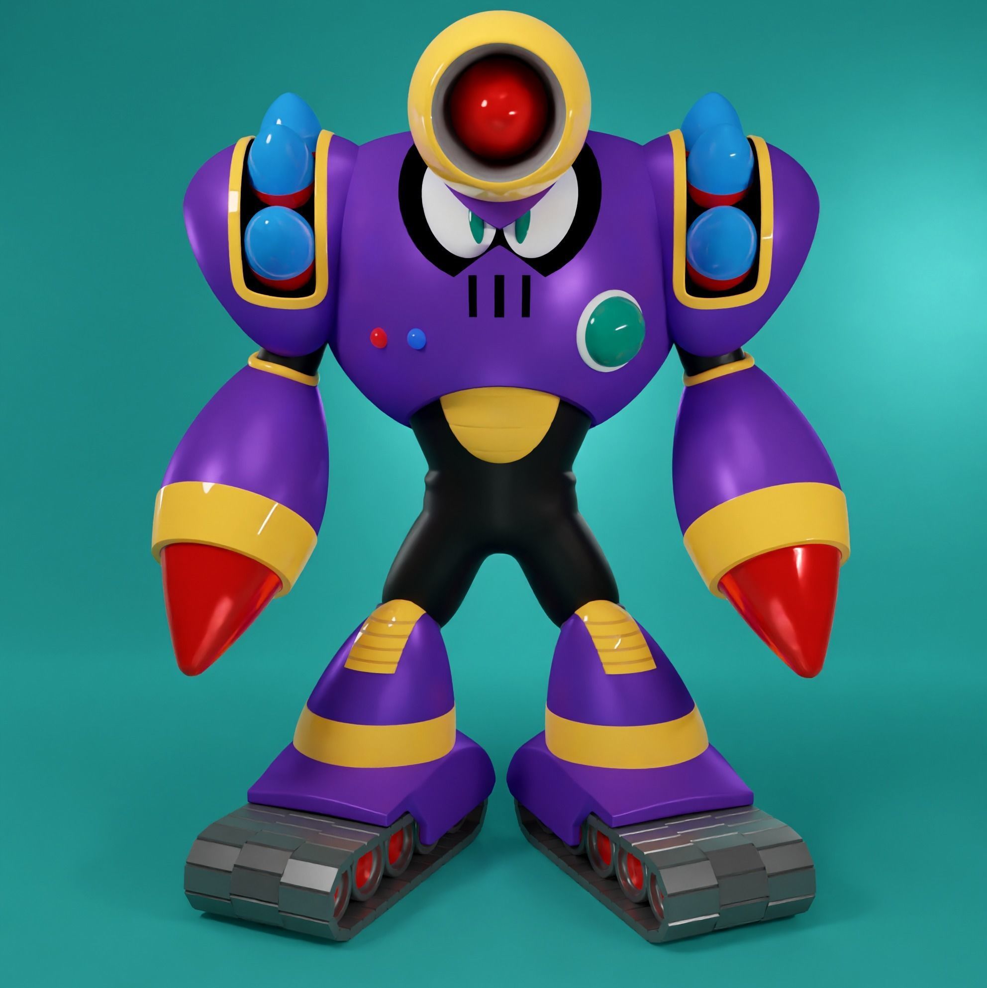 Napalm Man Rockman Megaman Famicom nes 3D model 3D model_3