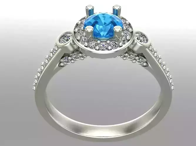 rings engagement ring with topaz and diamonds