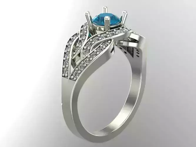 rings engagement ring with topaz and diamonds