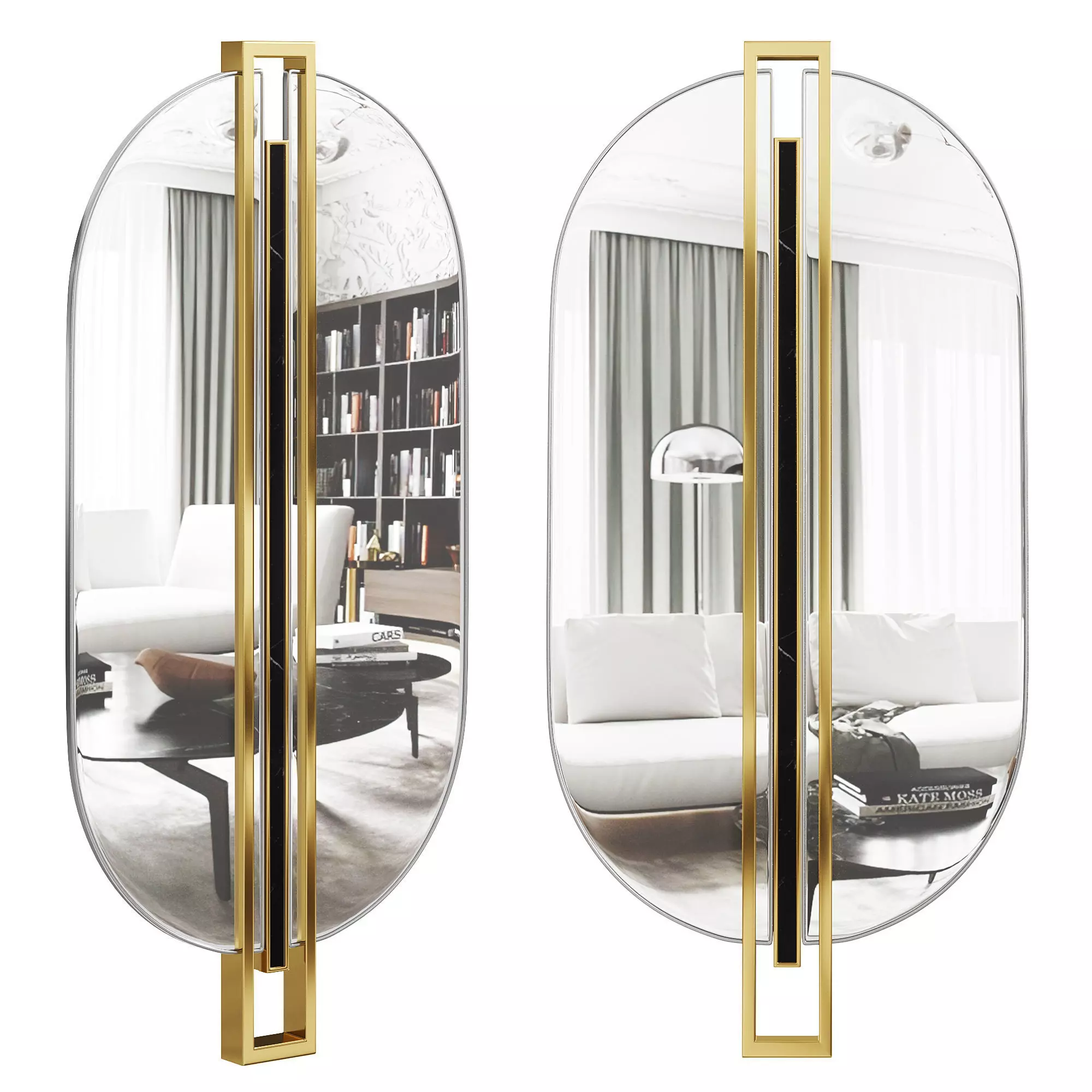 SHIELD OVAL MIRROR by maisonvalentina 3D model