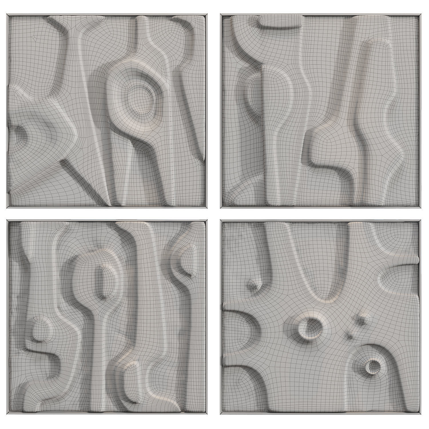  Paintings made of stone 3D model_5