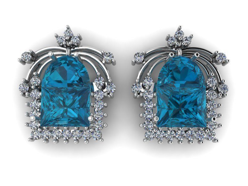 Earrings 3D print model_1