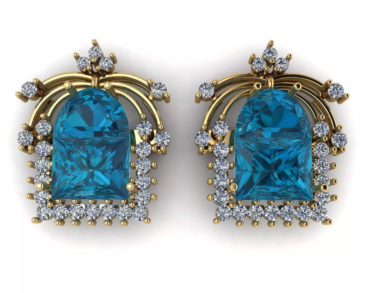 Earrings 3D print model_0