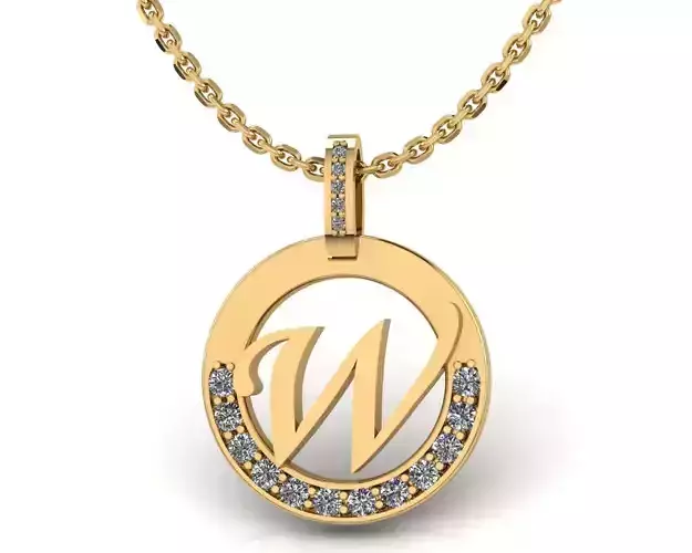 W Letter Pendant