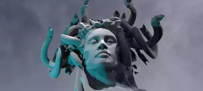 Medusa Bust Greek Legends 3D model