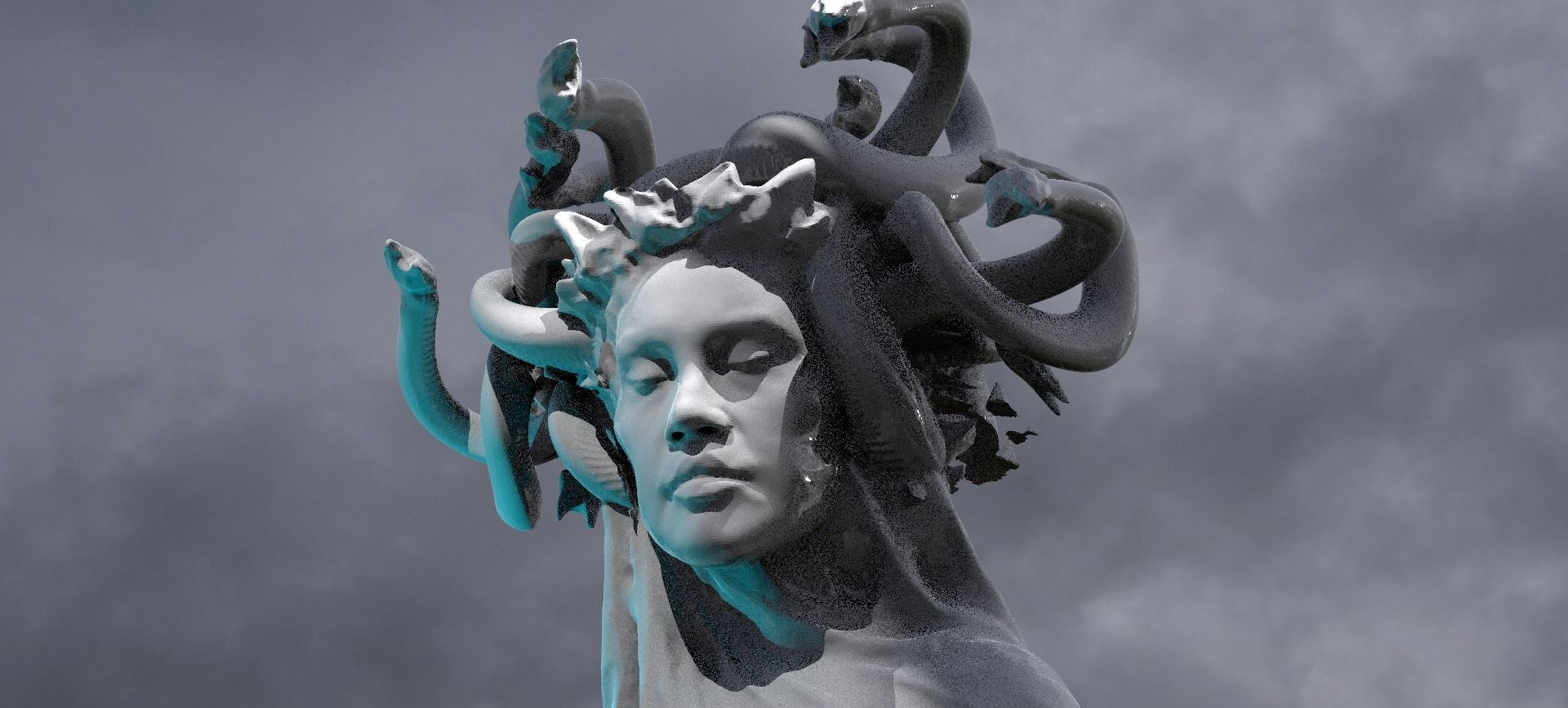 Medusa Bust Greek Legends 3D model_1