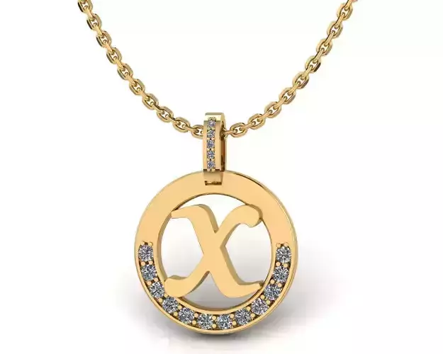 X Letter Pendant