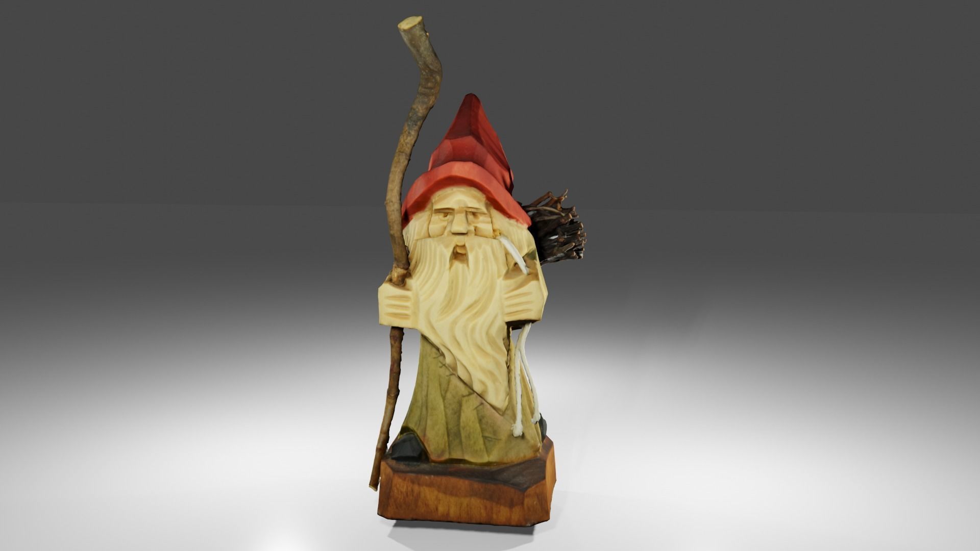 Wooden Wizard 3D model_3