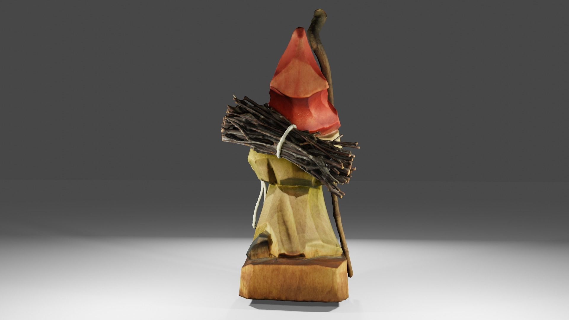 Wooden Wizard 3D model_4