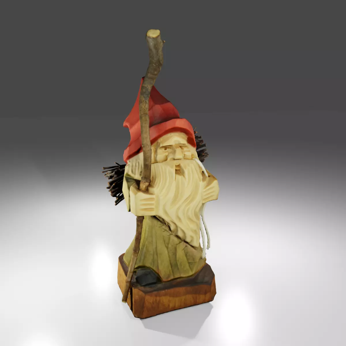 Wooden Wizard 3D model_0