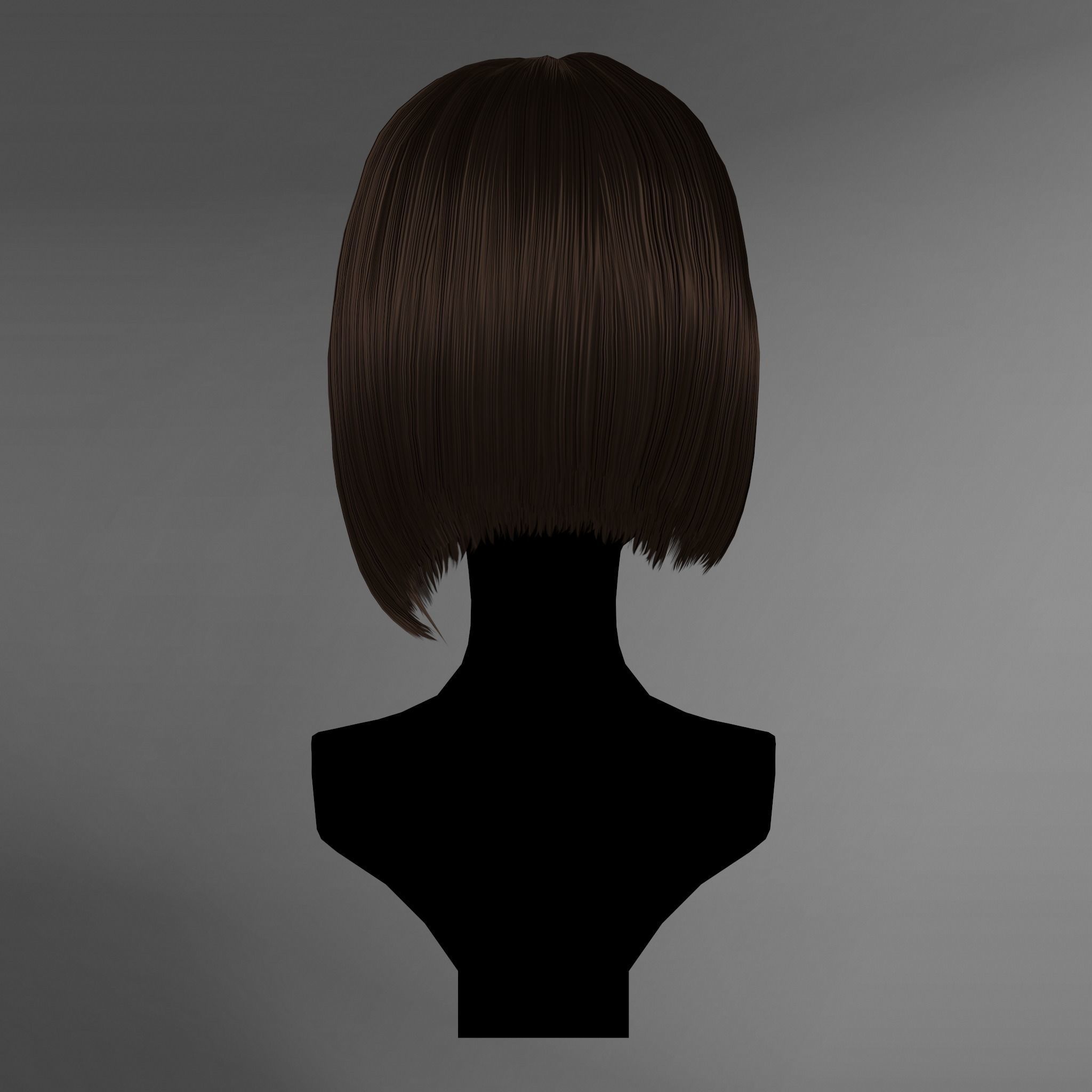 Game Hair - Stylized Female Hairstyle V6 Low-poly 3D model_4