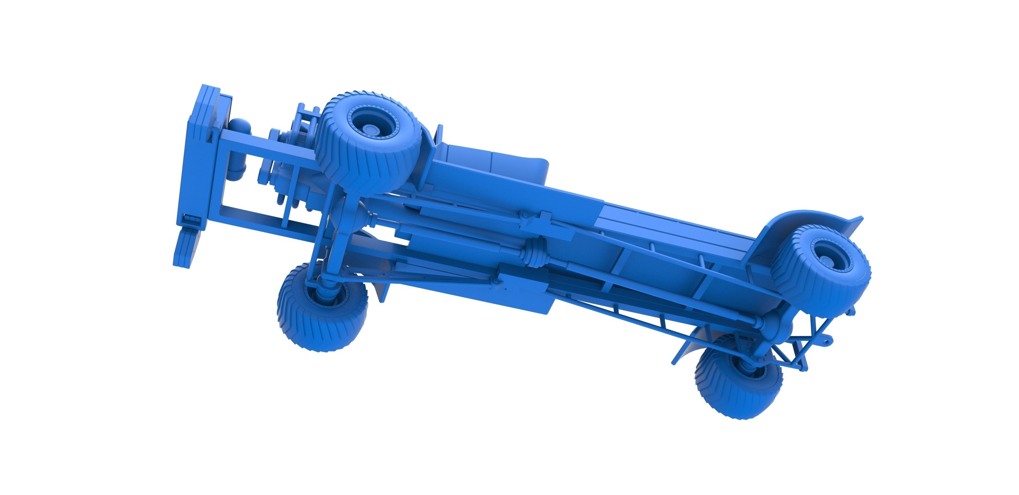 Pulling truck 4wd nacked Scale 1 to 25 3D print model_17