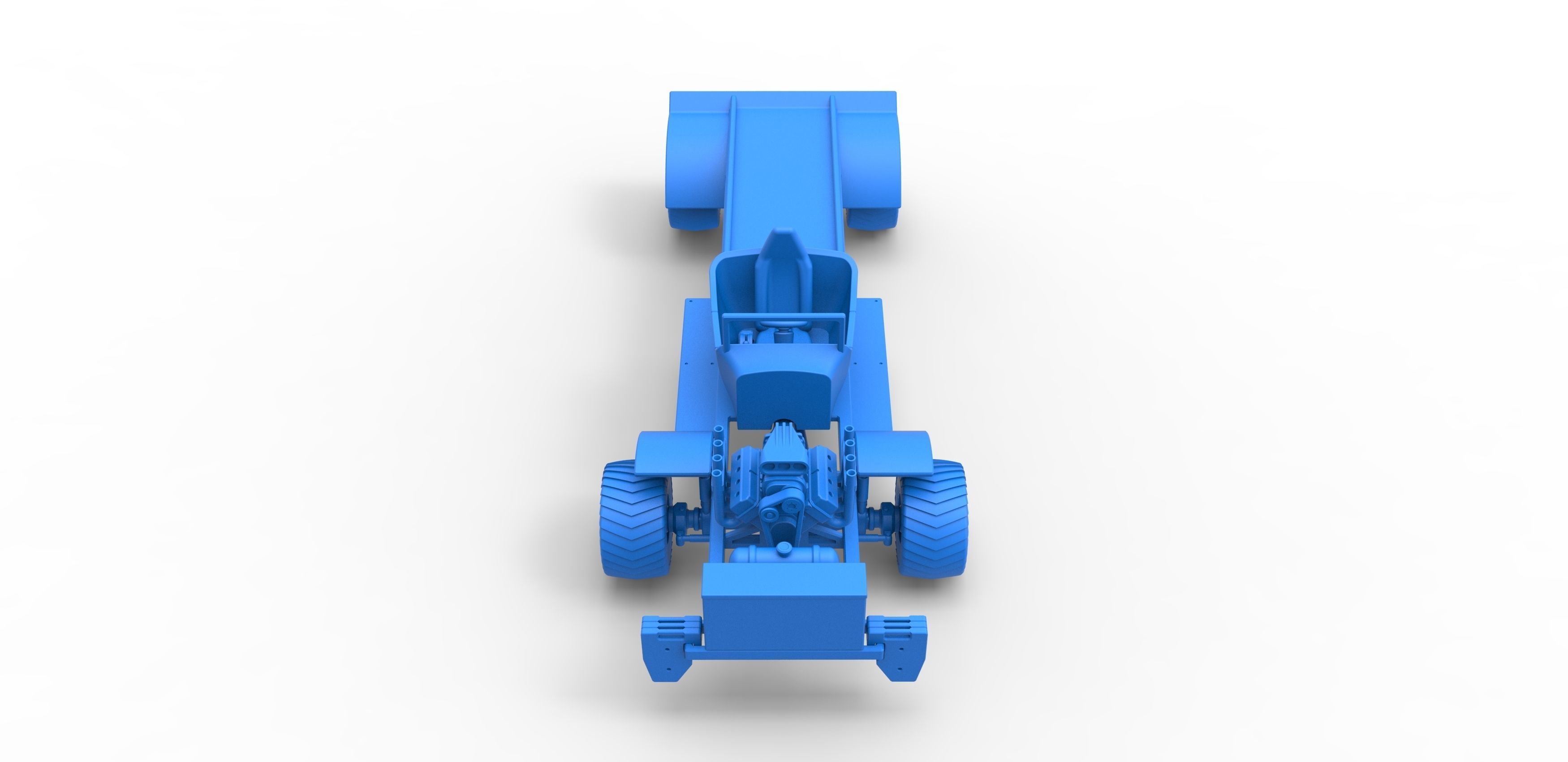 Pulling truck 4wd nacked Scale 1 to 25 3D print model_20
