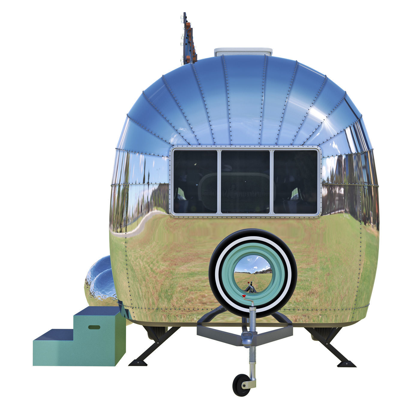 Retro photo studio Airstreamstudio 3D model_4