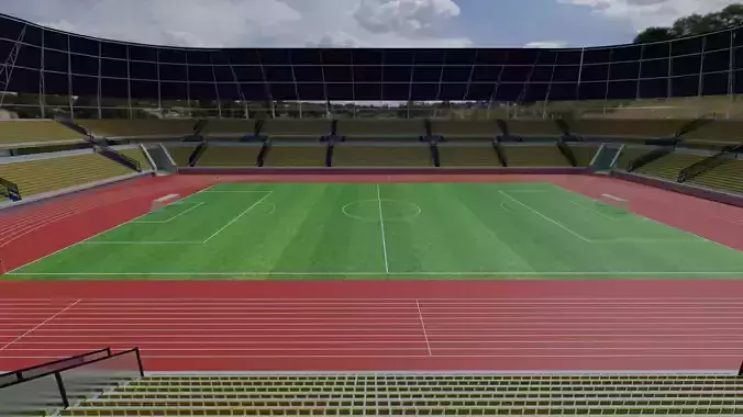 Olympic Stadium Low-poly 3D model