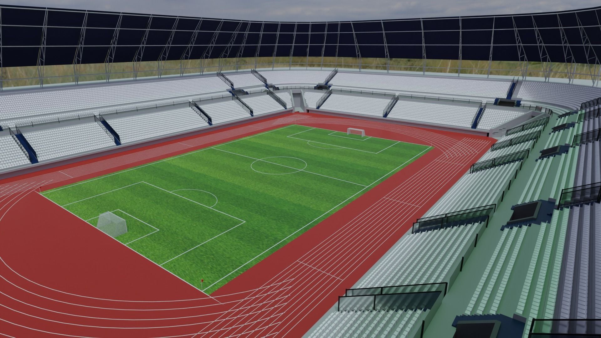 Olympic Stadium Low-poly 3D model_4