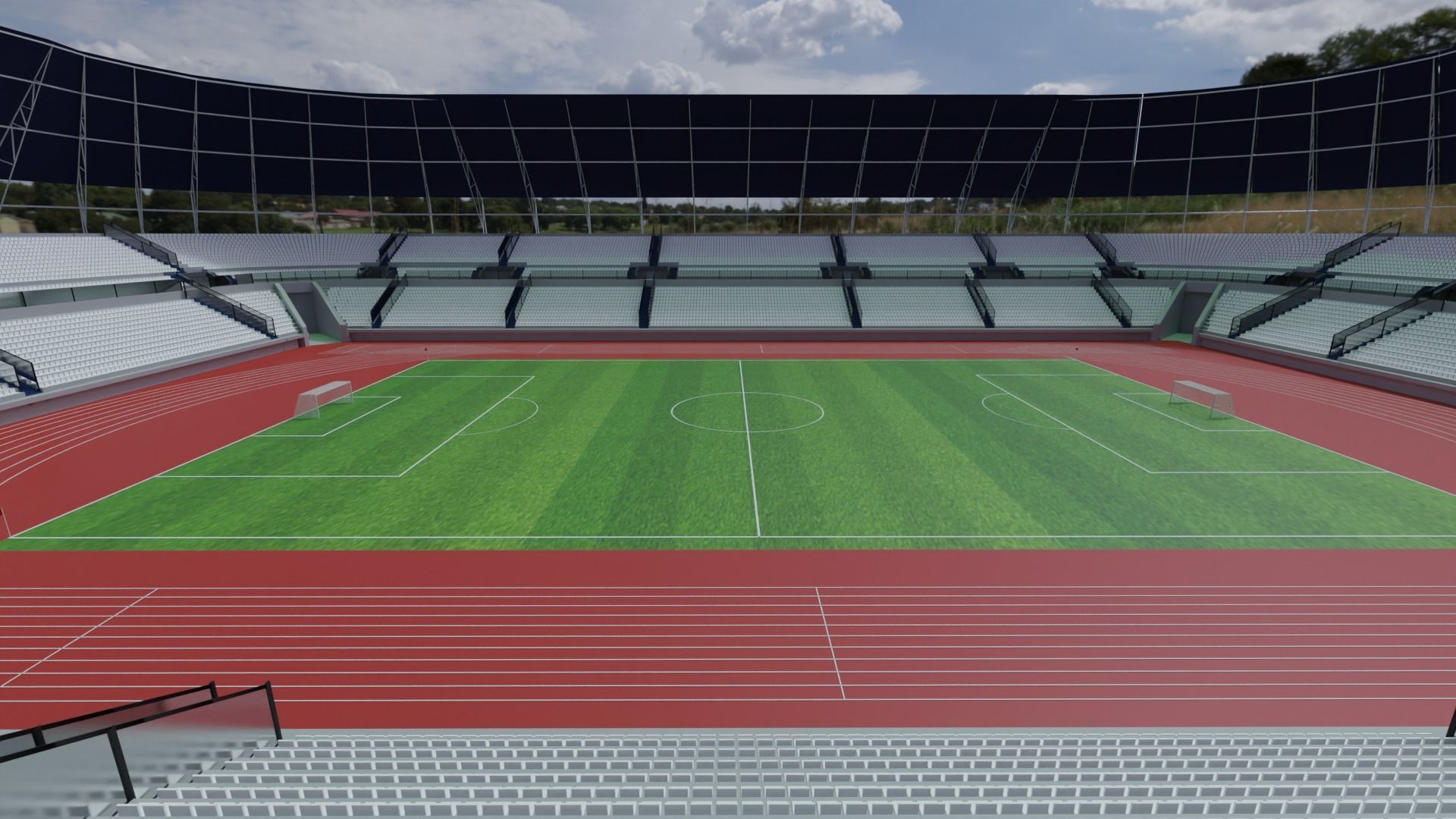 Olympic Stadium Low-poly 3D model_3