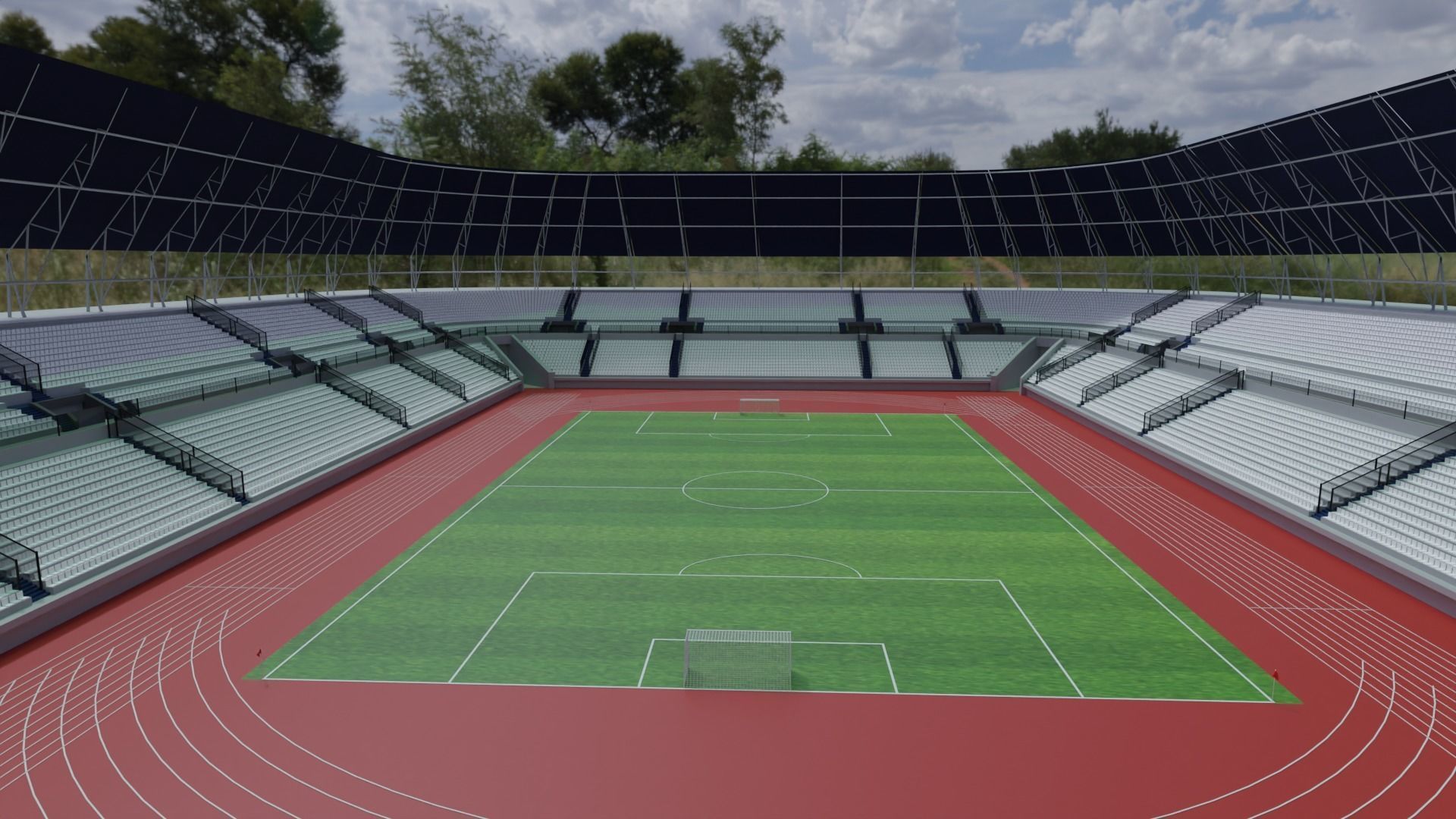 Olympic Stadium Low-poly 3D model_5