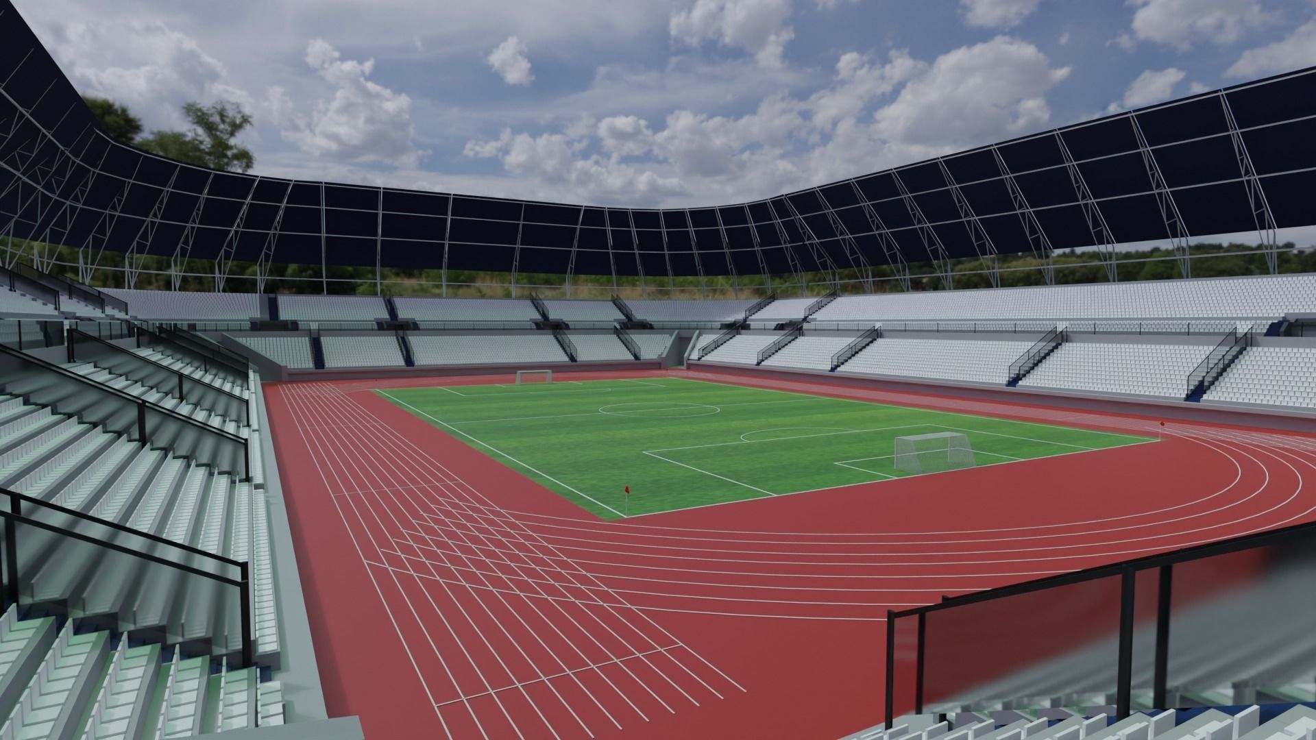 Olympic Stadium Low-poly 3D model_1