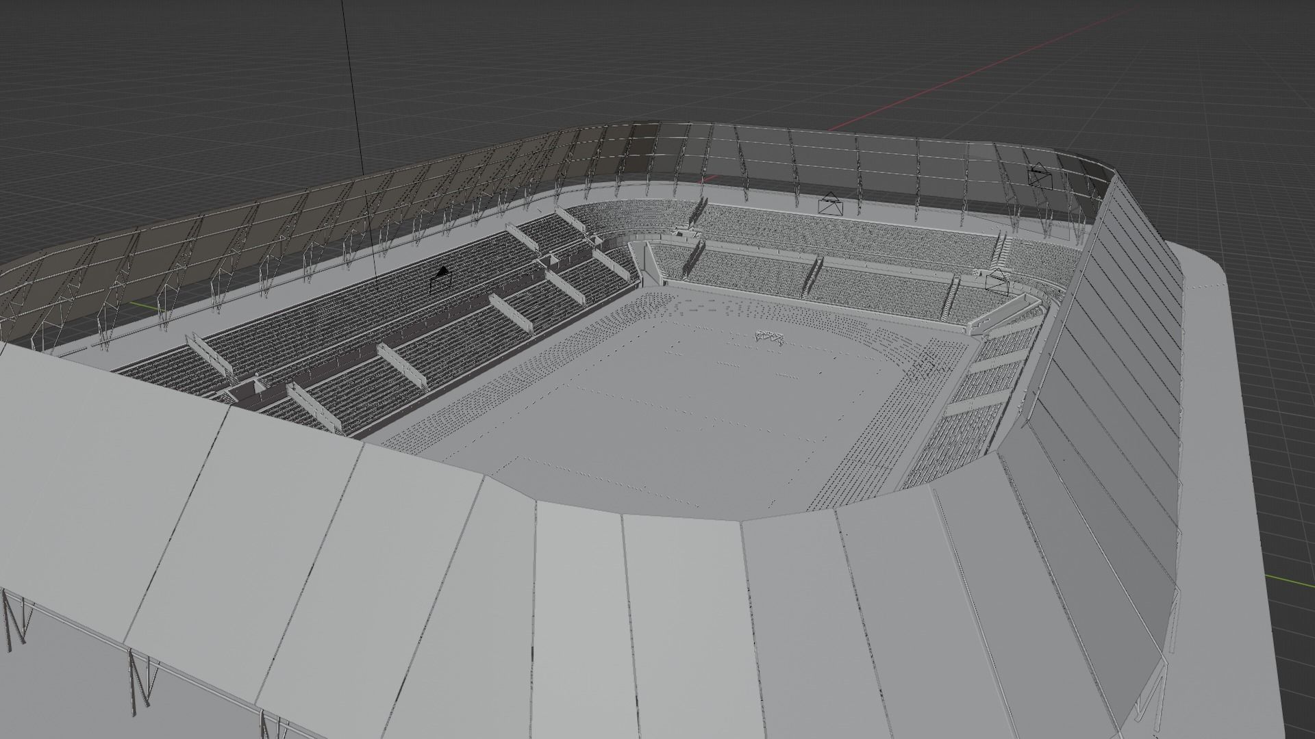 Olympic Stadium Low-poly 3D model_8