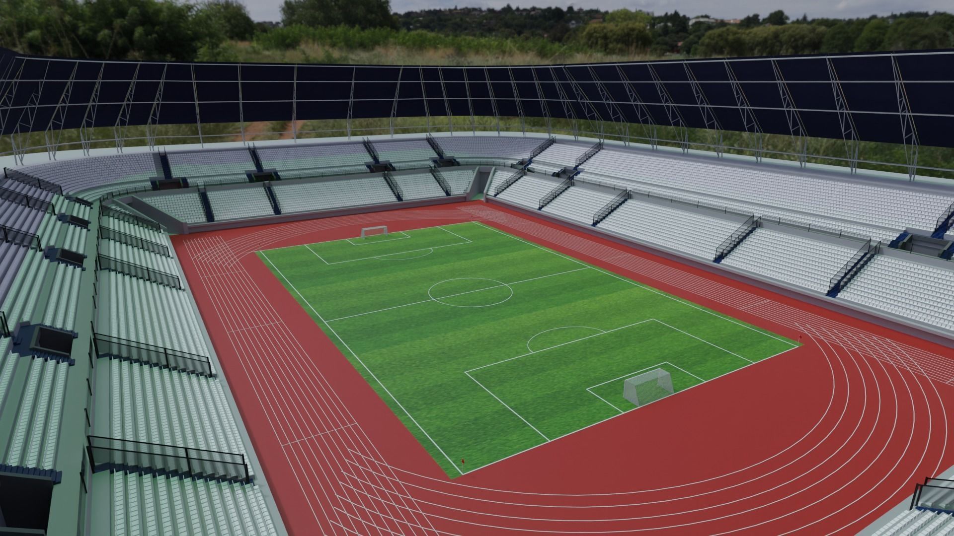 Olympic Stadium Low-poly 3D model_2