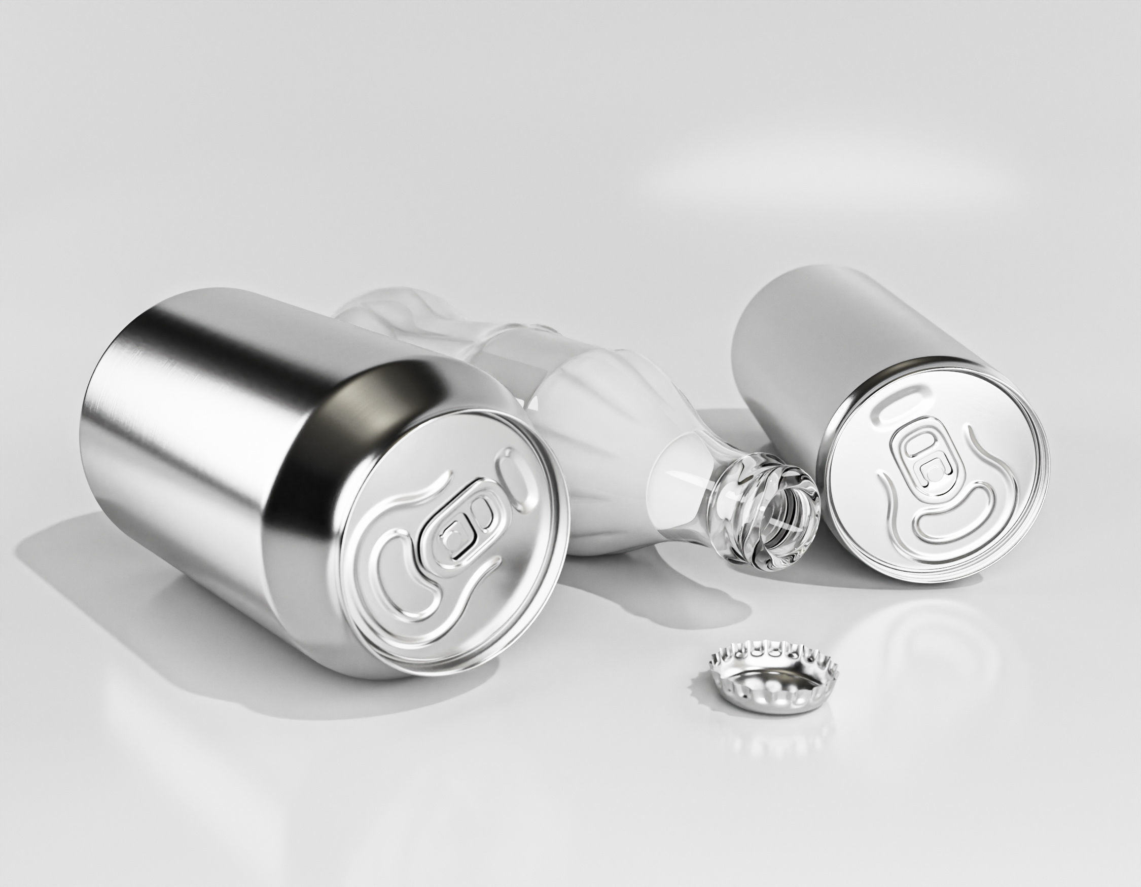 Sodacan 200ml 250ml 330ml with Droplets 3D model_5