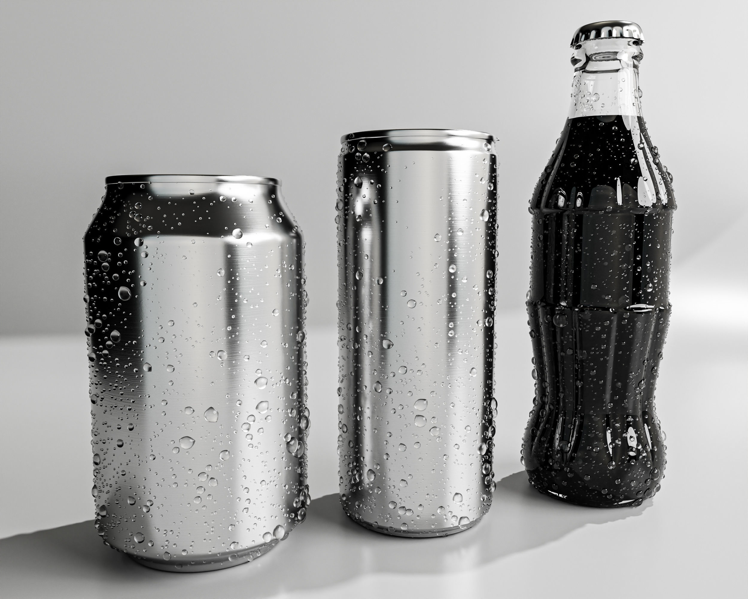 Sodacan 200ml 250ml 330ml with Droplets 3D model_6