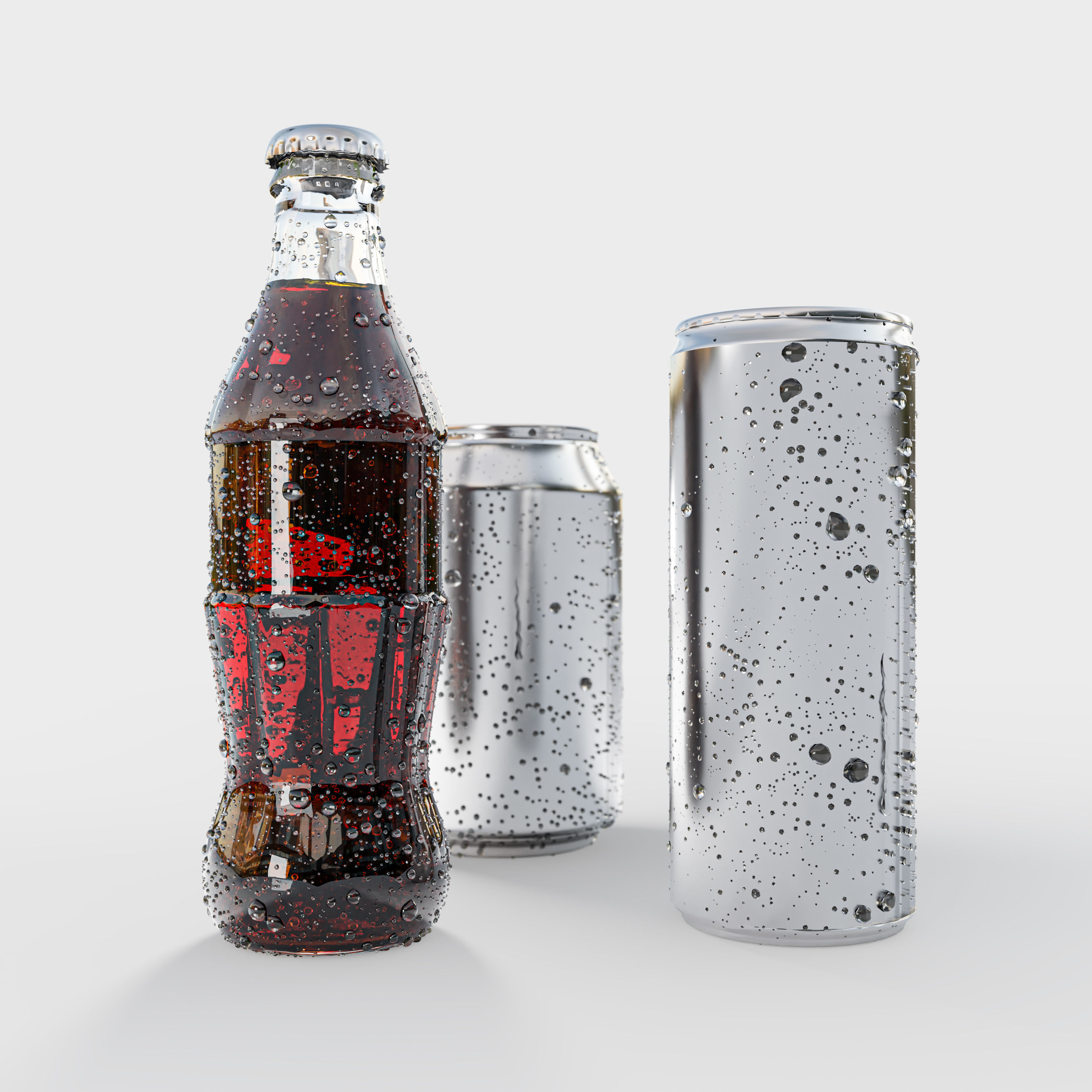 Sodacan 200ml 250ml 330ml with Droplets 3D model_3