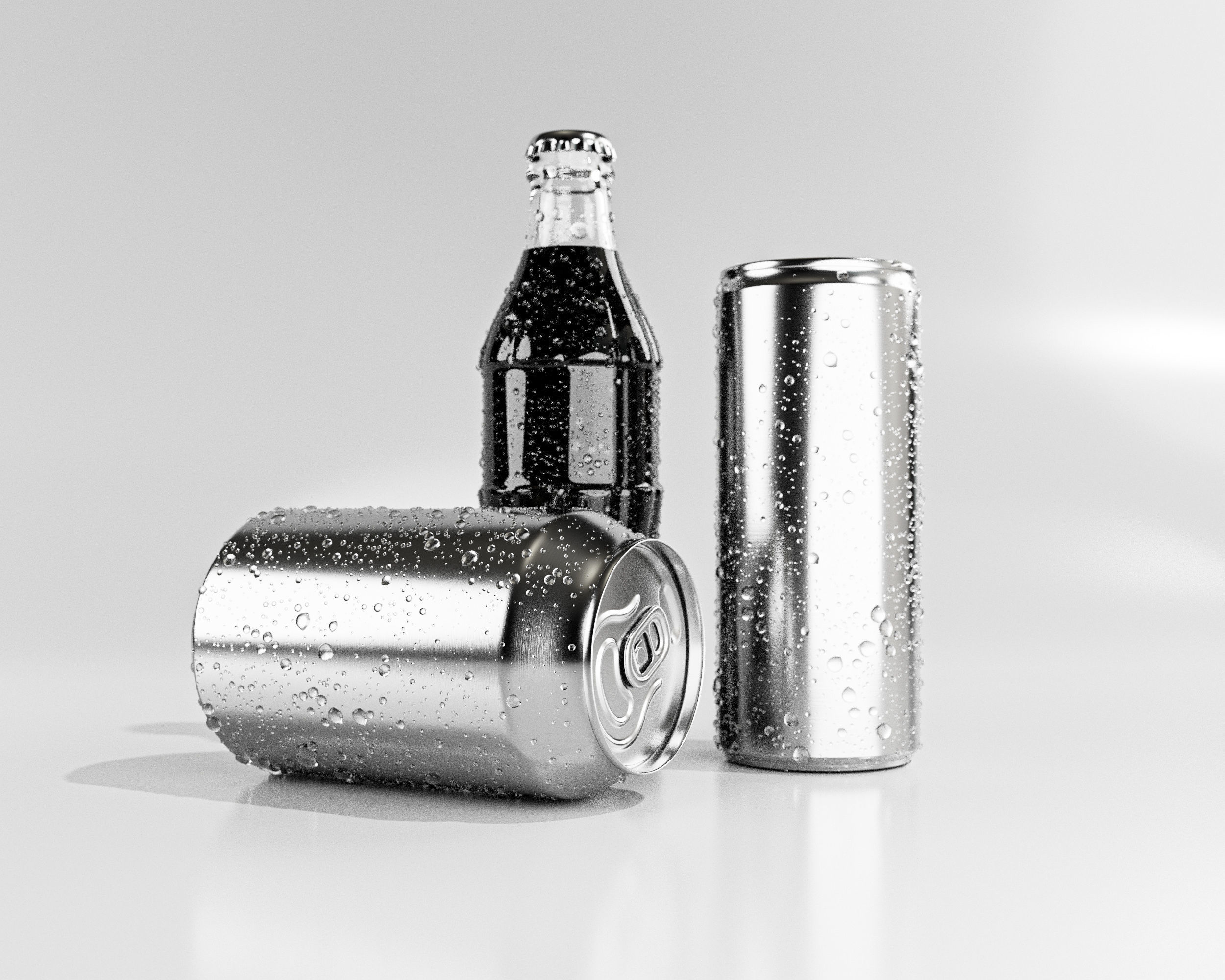 Sodacan 200ml 250ml 330ml with Droplets 3D model_9