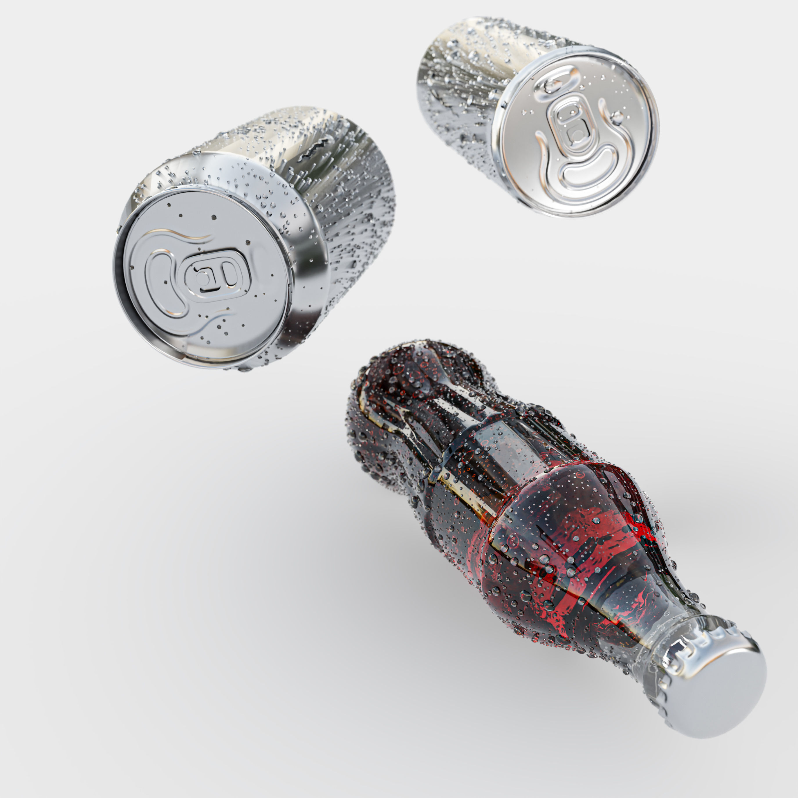 Sodacan 200ml 250ml 330ml with Droplets 3D model_4