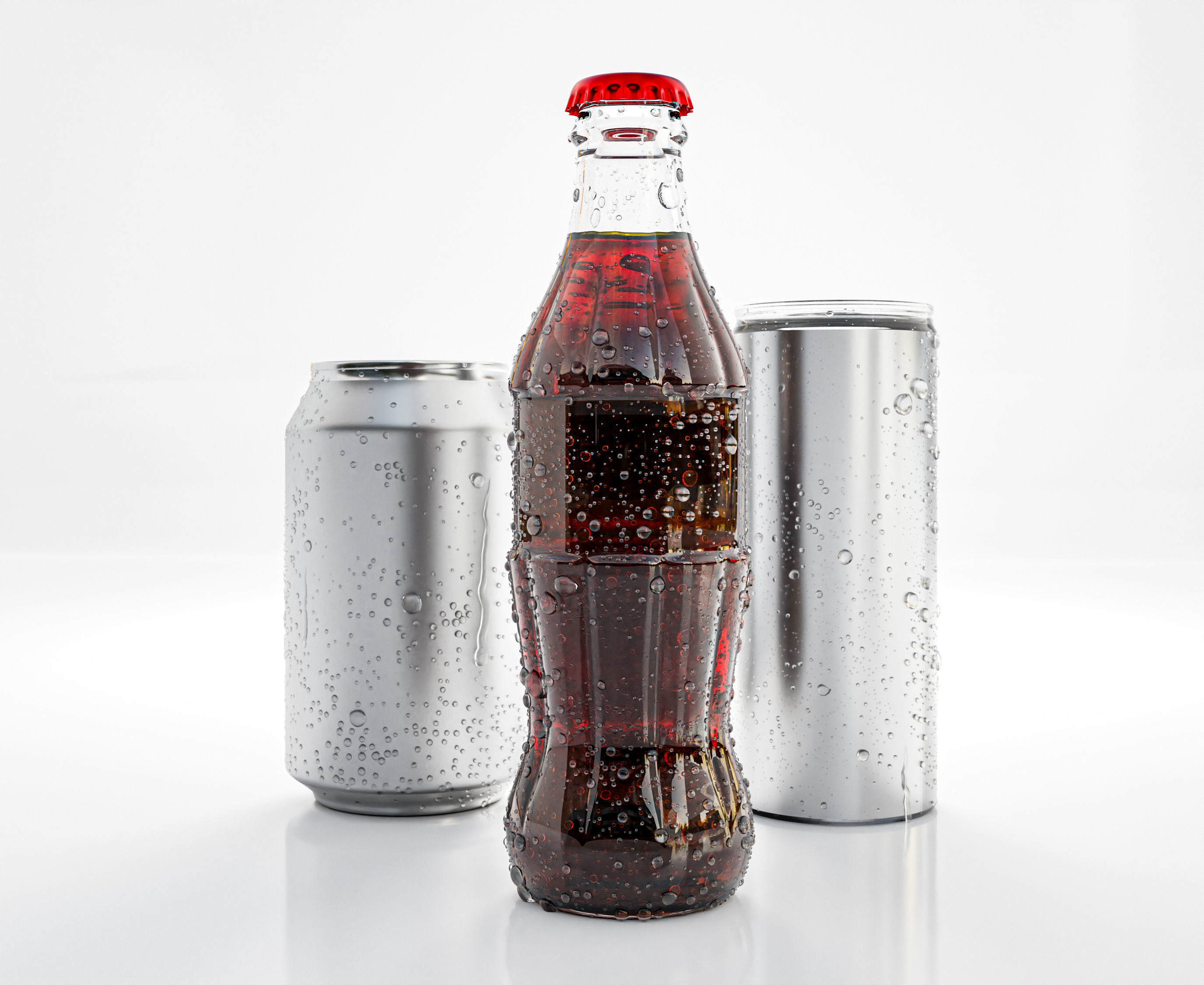 Sodacan 200ml 250ml 330ml with Droplets 3D model_1