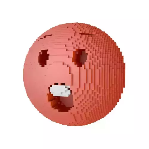 Voxel Astonished Face v1 002