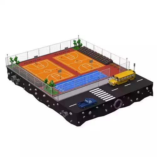 Basketball Court Low Poly