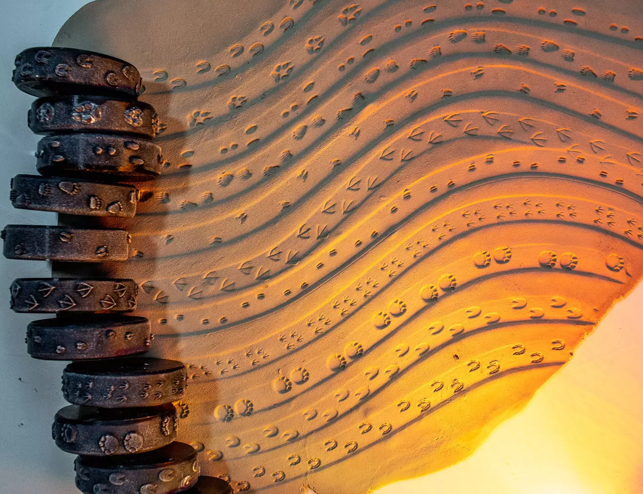 Stamp Wheels for Clay - Animal Tracks 3D print model