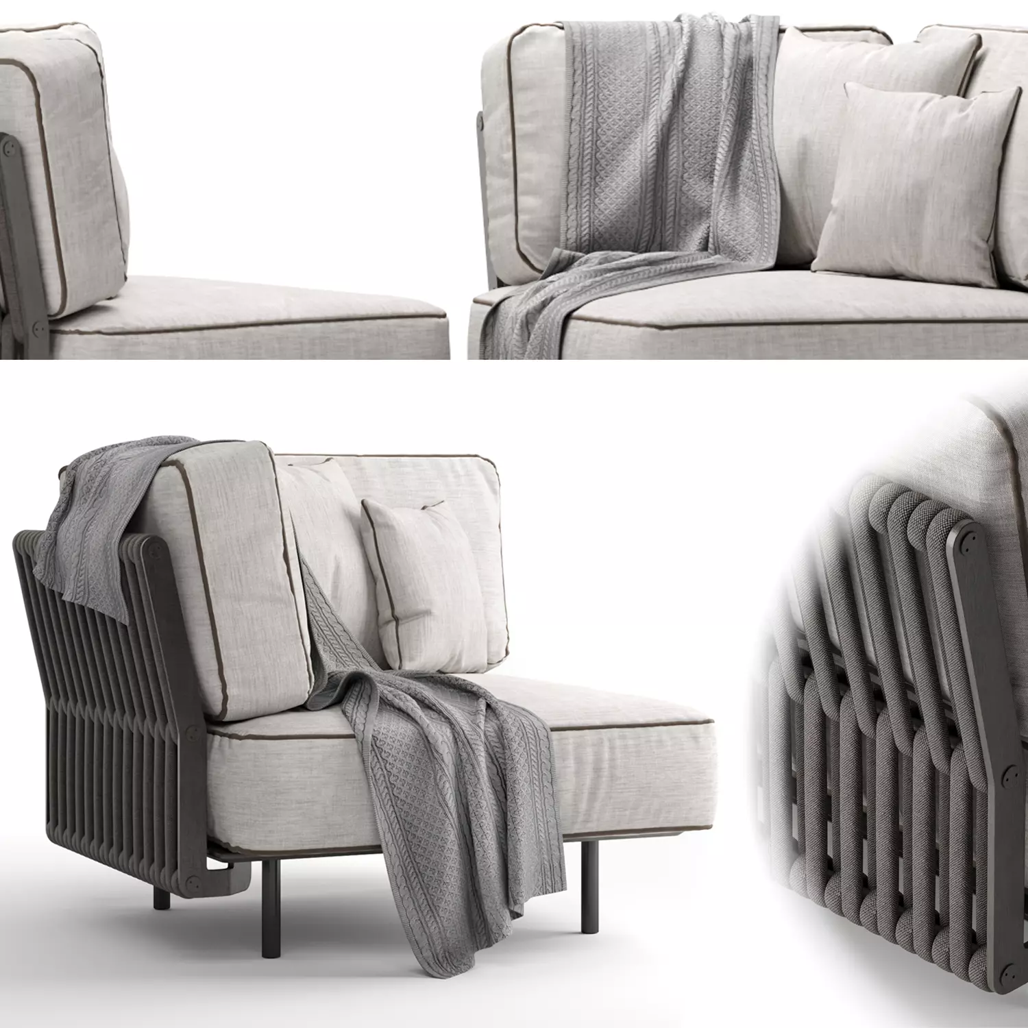 SOUL garden armchair - POTOCCO 3D model