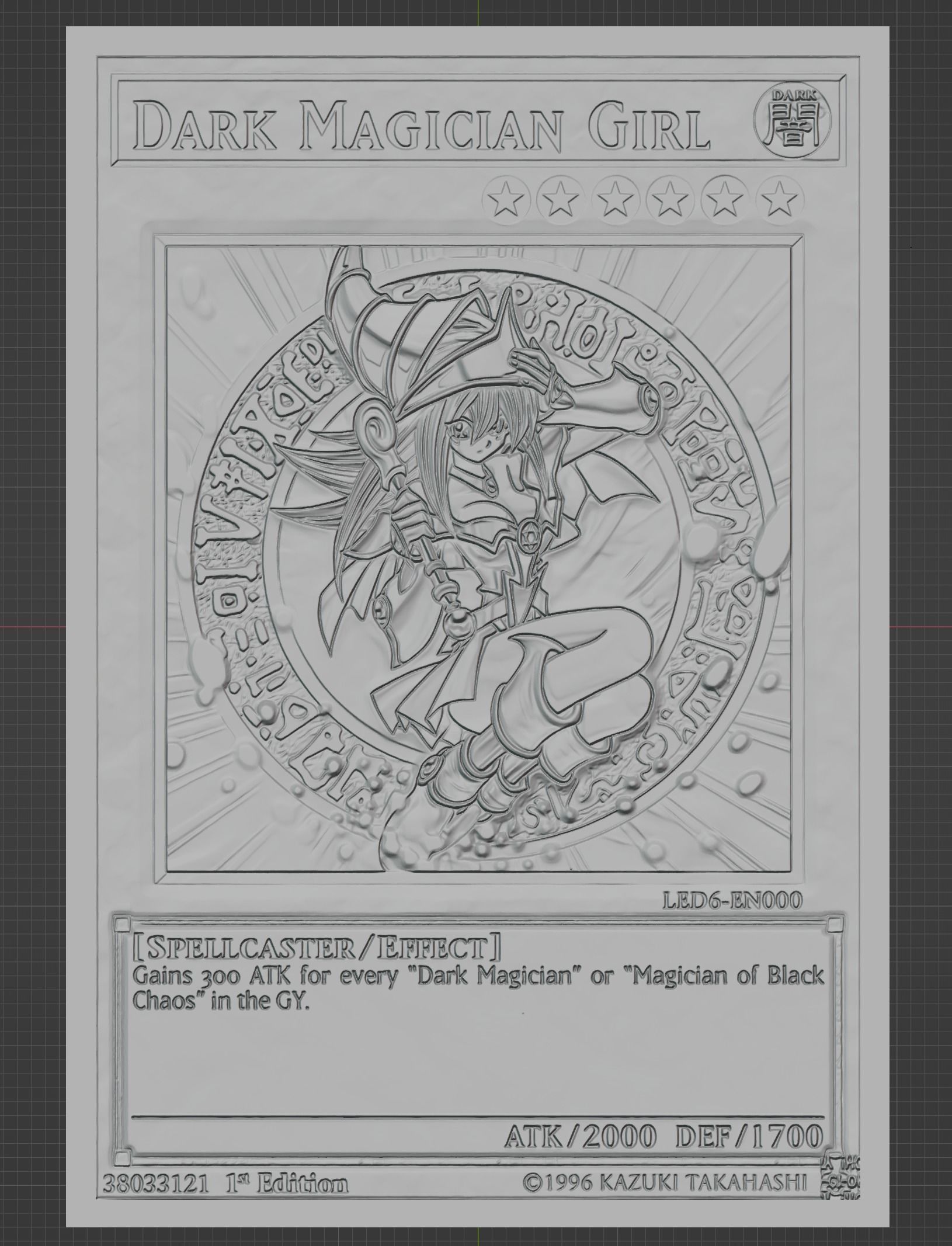 Dark Magician Girl-Yugioh-Card 3D print model_2