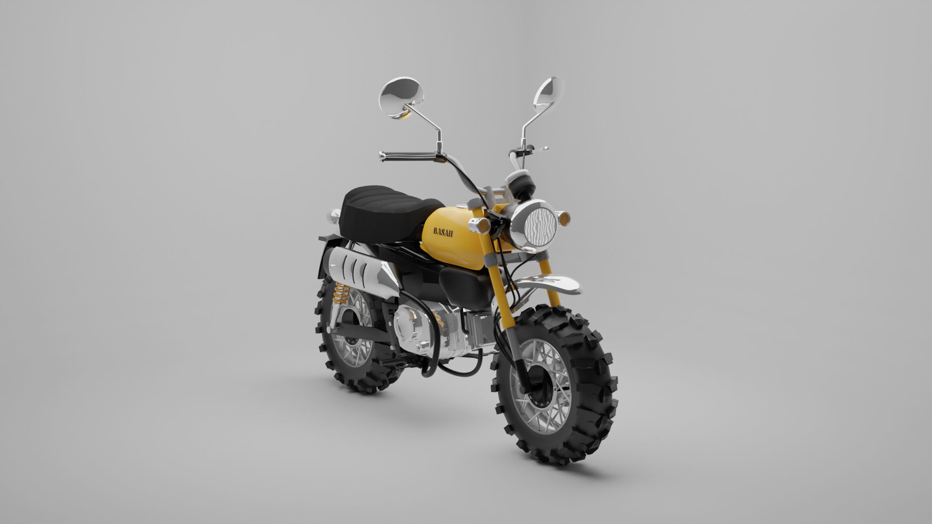 Honda Monkey - Motorcycle Vehicle 3D model_1