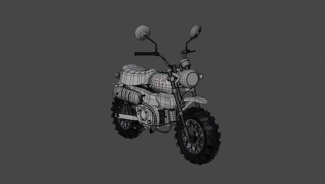 Honda Monkey - Motorcycle Vehicle 3D model_2